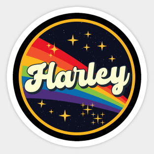 Harley // Rainbow In Space Vintage Style Sticker